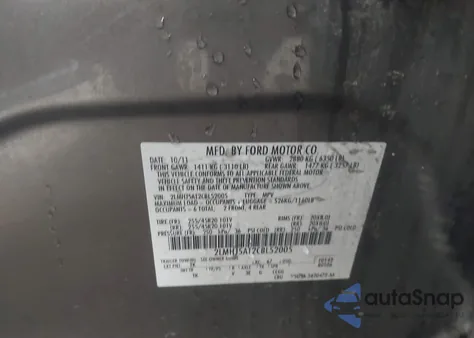 2012 Lincoln Mkt Ecoboost z USA, uszkodzony, nr VIN 2LMHJ5AT2CBL52005